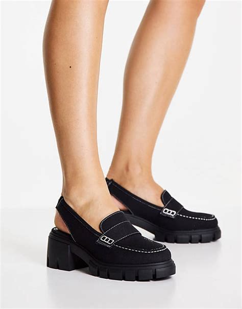 chunky slingback loafers.